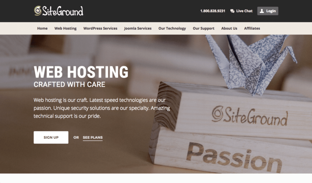 wordpress website siteground